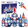 LEAN TOYS magnētiskie kosmosa logu konstruktoru klucīši 90 gab. – ABS plastmasas STEM būvēšanas komplekts