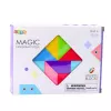LEAN TOYS Magnētiskie tangrammas bloki Krāsainas puzles uzlīmes 9 gab.