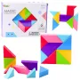 LEAN TOYS Magnētiskie tangrammas bloki Krāsainas puzles uzlīmes 9 gab.