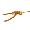 LEAN TOYS Mascot Plush Monkey with Baby, Light Brown 90 cm