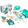 LEAN TOYS Medicīnas komplekts Mazais ārsts Zobārsts Koka pirmās palīdzības komplekts Priekšauts 20 gab.