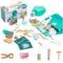 LEAN TOYS Medicīnas komplekts Mazais ārsts Zobārsts Koka pirmās palīdzības komplekts Priekšauts 20 gab.