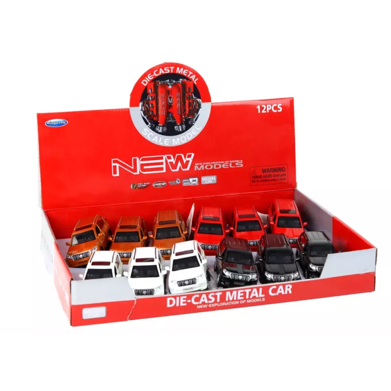 LEAN TOYS Metāla automašīna 12 cm Skaņas efekti Gaisma Dažādas krāsas