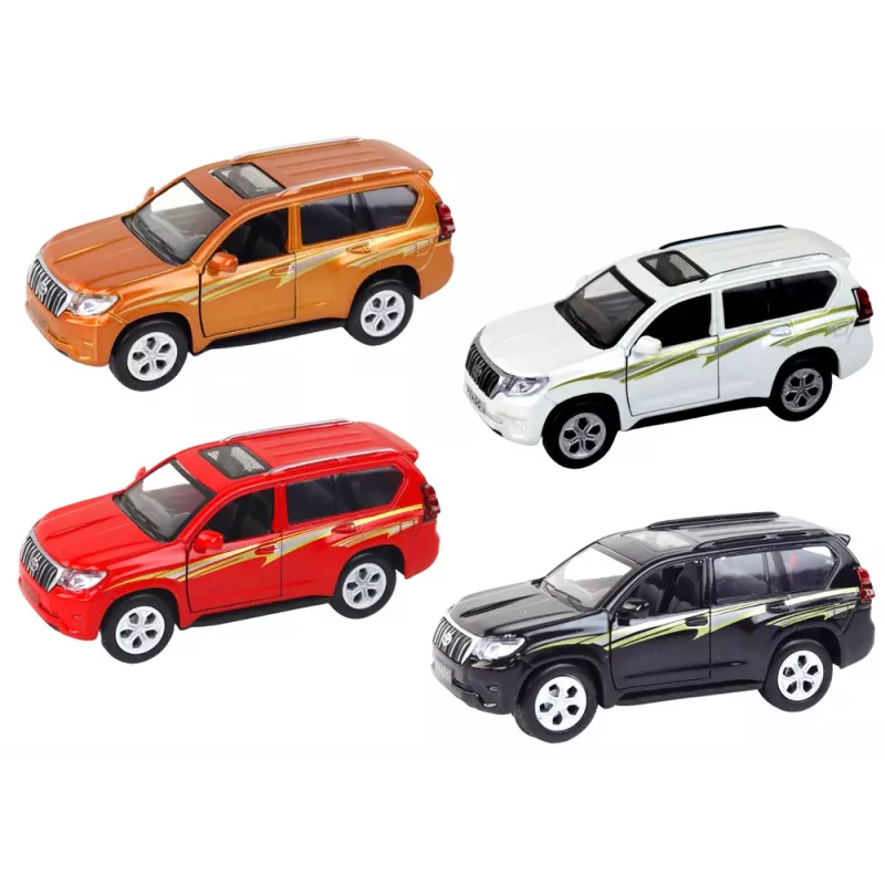 LEAN TOYS Metāla automašīna 12 cm Skaņas efekti Gaisma Dažādas krāsas