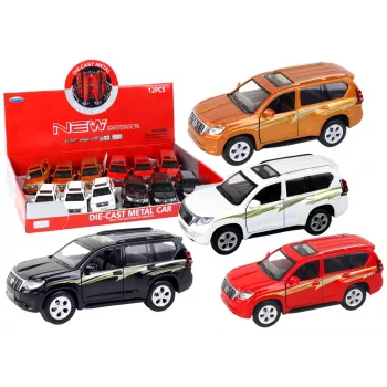 LEAN TOYS Metāla automašīna 12 cm Skaņas efekti Gaisma Dažādas krāsas