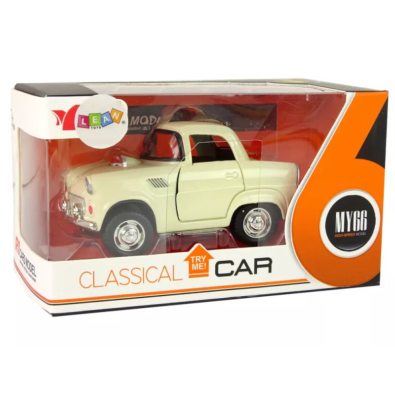 LEAN TOYS Metāla automašīna Classic ar atveramām durvīm un skaņu