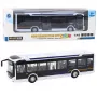LEAN TOYS Metāla pilsētas autobuss balts 1:43 liešanas modelis ar atveramām durvīm