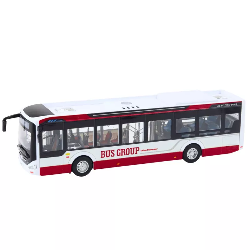 LEAN TOYS Metāla pilsētas autobuss ar skaņu un gaismu 1:42