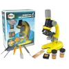 LEAN TOYS Mikroskops Zinātniekam Izglītojošs Komplekts Dzeltens 100x 400x 1200x