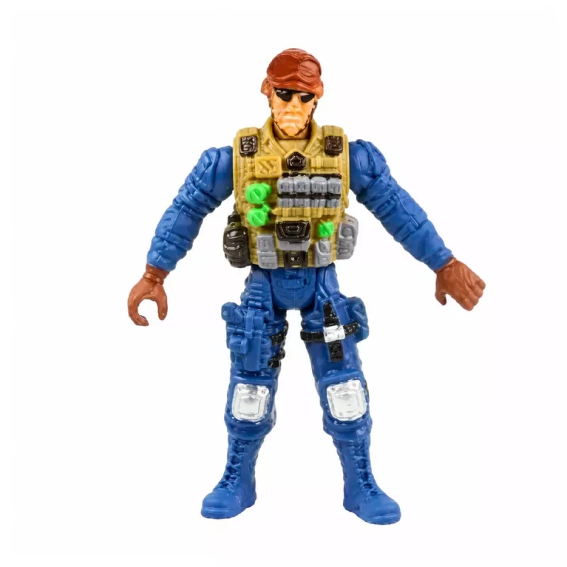 LEAN TOYS Militārā uzbrukuma lidmašīna ar karavīra figūru, palaišanas ierīcēm, gaismām un skaņām