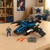 LEAN TOYS Militārā uzbrukuma lidmašīna ar karavīra figūru, palaišanas ierīcēm, gaismām un skaņām