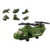 LEAN TOYS Militārā helikoptera bloku komplekts Militāri zaļš 1000 gab.
