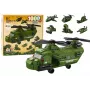 LEAN TOYS Militārā helikoptera bloku komplekts Militāri zaļš 1000 gab.