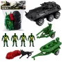LEAN TOYS Militārais komplekts Karavīri Bruņutransportieris 14 gab.