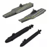 LEAN TOYS Militārais komplekts ar karavīriem, transportlīdzekļiem, kuģiem, iznīcinātājiem un bāzi, 54 gab.