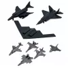 LEAN TOYS Militārais komplekts ar karavīriem, transportlīdzekļiem, kuģiem, iznīcinātājiem un bāzi, 54 gab.