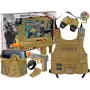 LEAN TOYS Military Set Weapon Mask Binoculars Vest Compass
