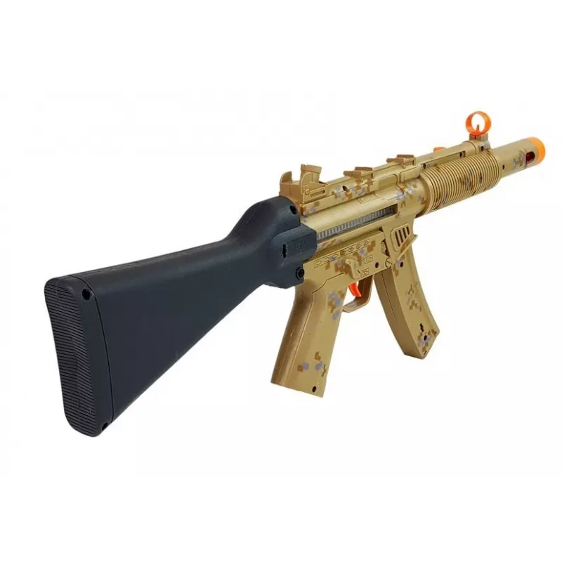LEAN TOYS Militārais ieroču komplekts Šautene Pistole Austiņas Svilpe Gaismas
