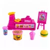 LEAN TOYS Mini leļļu komplekts ar kases aparātu, pārdevēju, hamburgeru un saldējuma aksesuāriem