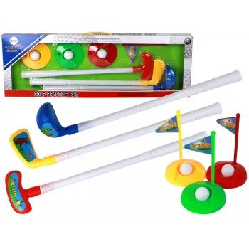 LEAN TOYS Mini Golfa komplekts bērniem, nūjas, 12 gab.