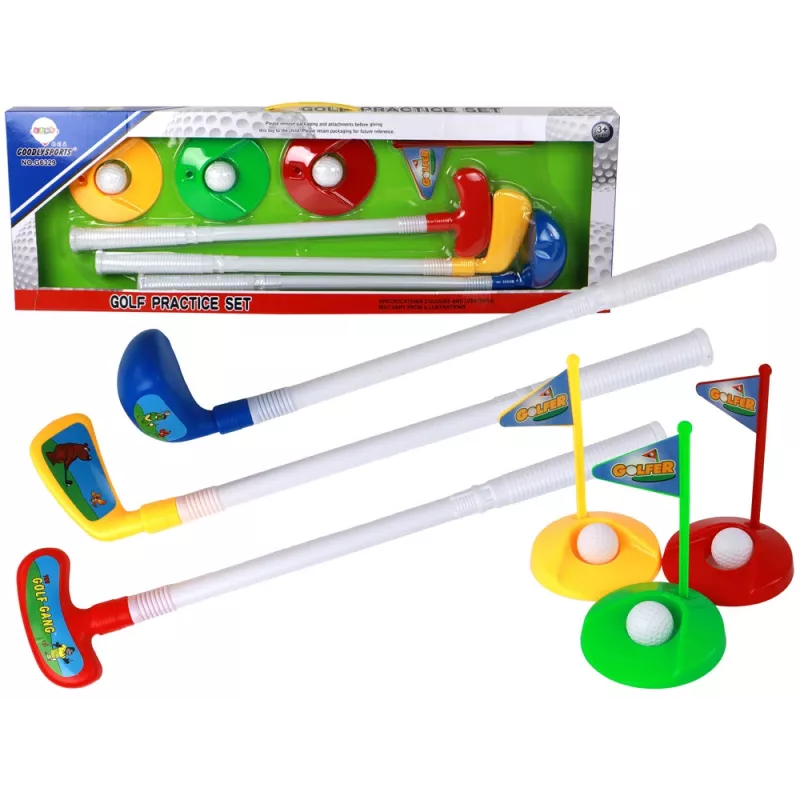LEAN TOYS Mini Golfa komplekts bērniem, nūjas, 12 gab.