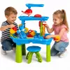 LEAN TOYS daudzlīmeņu ūdens galds ar krēsliem, piederumiem un formiņām 63cm
