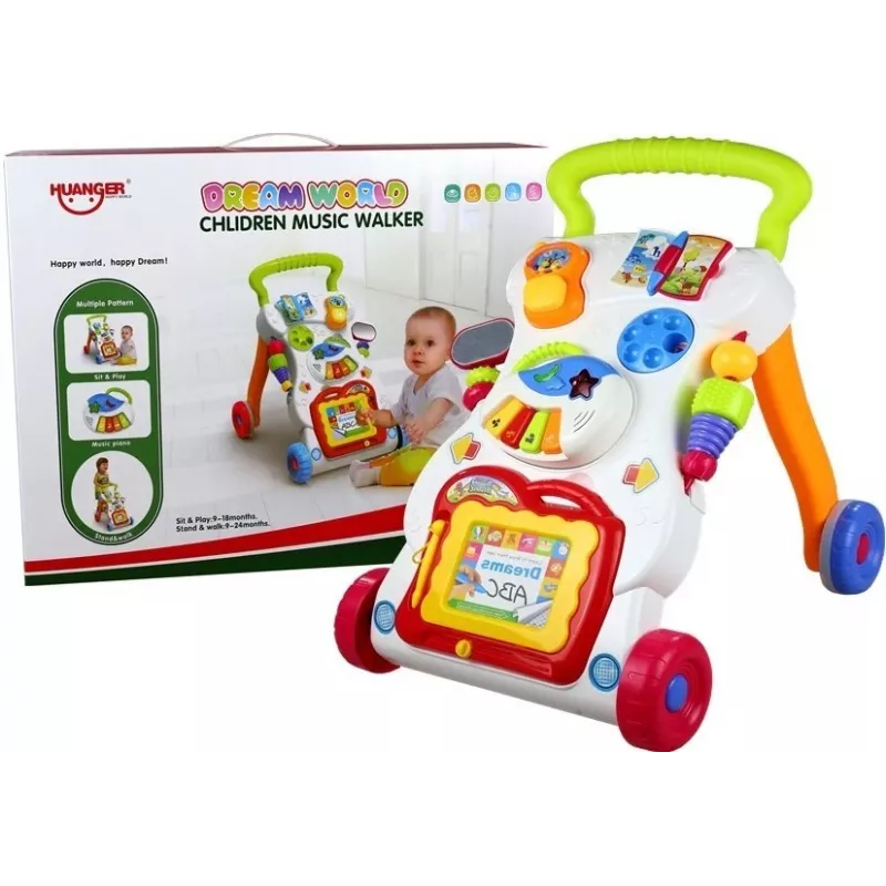 LEAN TOYS Daudzfunkcionāls stūmējs mazuļa pirmajiem soļiem