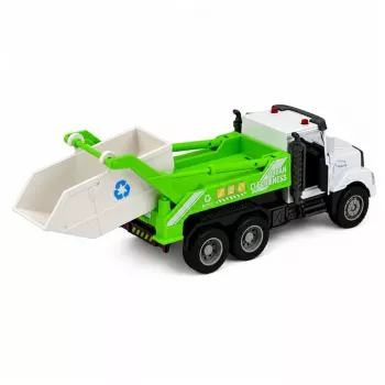 LEAN TOYS Pašvaldības transportlīdzeklis ar metāla kabīni, braukšanu, atveramām durvīm, gaismām un skaņām 1:46