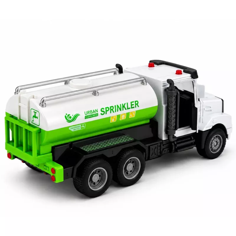 LEAN TOYS Pašvaldības transportlīdzeklis ar metāla kabīni, braukšanu, atveramām durvīm, gaismām un skaņām 1:46
