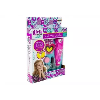 LEAN TOYS Nagu Krāsošanas Komplekts ar Dozatoru un Spīdīgu Nagu Laku