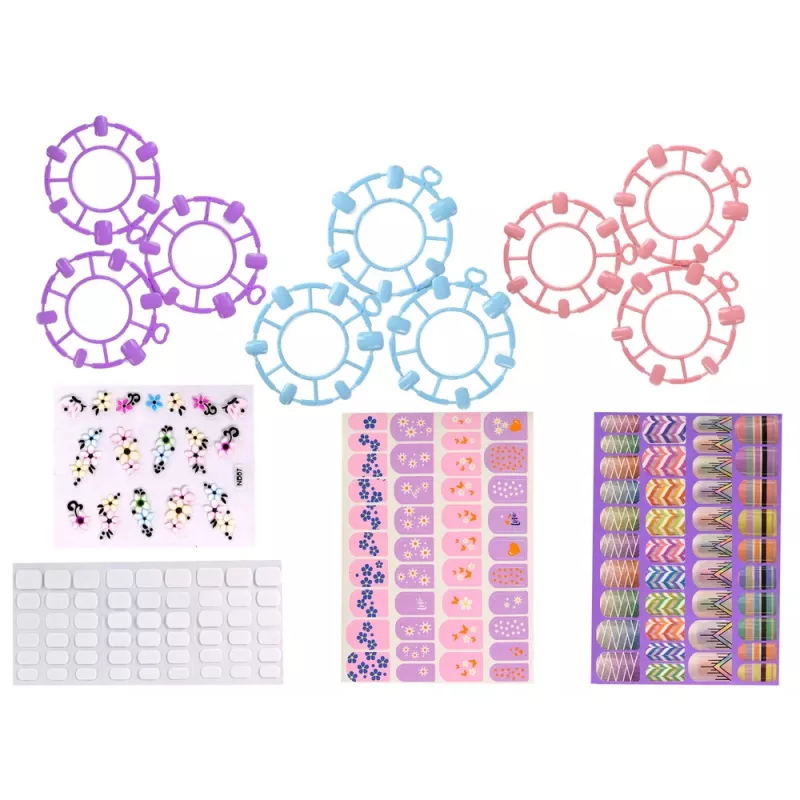 LEAN TOYS Nagu Krāsošanas Komplekts ar Veidni, Lampu, Vīli un Brokātu