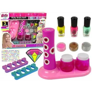 LEAN TOYS Nagu Krāsošanas Komplekts Nagu Spīdumu Dozators Nagu Lakas Uzlīmes