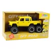 LEAN TOYS Bezceļu auto ar inerces piedziņu, gaismām un skaņām, dzeltens, 6x6, 1:16