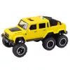 LEAN TOYS Bezceļu auto ar inerces piedziņu, gaismām un skaņām, dzeltens, 6x6, 1:16