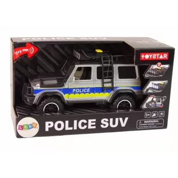 LEAN TOYS bezceļu policijas automašīna 1:14 ar inerces piedziņu