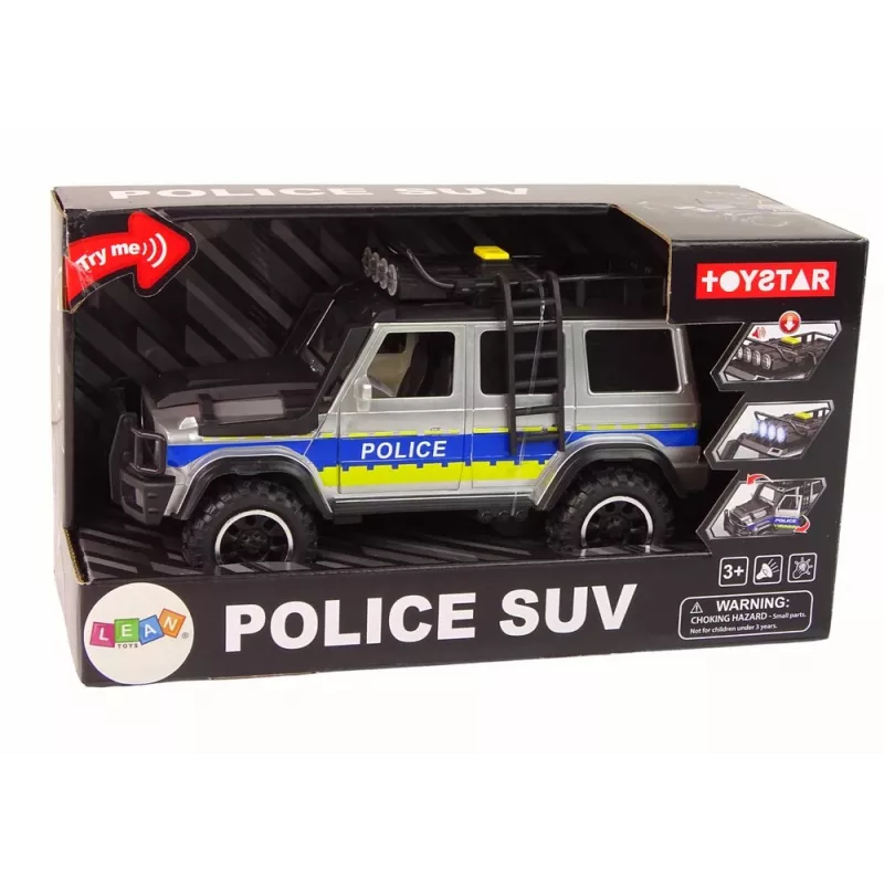 LEAN TOYS bezceļu policijas automašīna 1:14 ar inerces piedziņu