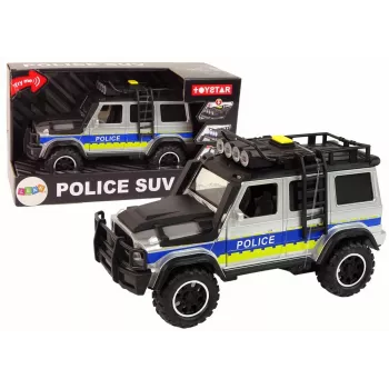 LEAN TOYS bezceļu policijas automašīna 1:14 ar inerces piedziņu