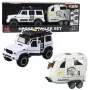 LEAN TOYS Bezceļu transportlīdzeklis ar zirgu piekabi, figūrām, gaismām un skaņām