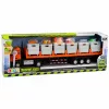 LEAN TOYS Oranžs Pārtikas Transporta Kravas Auto 1:40 Metāla Modelis