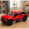 LEAN TOYS Pickup Truck 1:12 RC ar atveramām durvīm, aizmugurējiem lukturiem, skaņu – sarkans