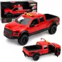 LEAN TOYS Pickup Truck 1:12 RC ar atveramām durvīm, aizmugurējiem lukturiem, skaņu – sarkans