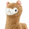 LEAN TOYS Plīša alpaka mīkstā rotaļlieta ar mīkstu kažoku bēša 28 cm