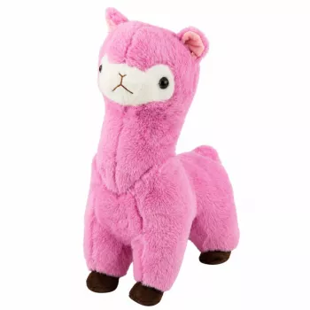 LEAN TOYS plīša alpakas lama plīša rotaļlieta – īpaši mīksta mīksta rozā 28 cm