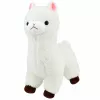 LEAN TOYS Plīša alpaka mīksta balta kažokāda 28 cm