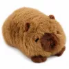 LEAN TOYS Plīša kapibara dzīvnieku maskots mīkstā rotaļlieta brūna 16 cm