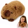 LEAN TOYS Plīša kapibara dzīvnieku maskots mīkstā rotaļlieta brūna 16 cm