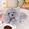 LEAN TOYS plīša kokerspaniels ar svērtām ķepām, pelēks, 30 cm