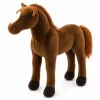 LEAN TOYS plīša zirgs mīkstā rotaļlieta tumši brūns 40cm x 37cm