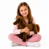 LEAN TOYS plīša zirgs mīkstā rotaļlieta tumši brūns 40cm x 37cm