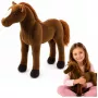 LEAN TOYS plīša zirgs mīkstā rotaļlieta tumši brūns 40cm x 37cm